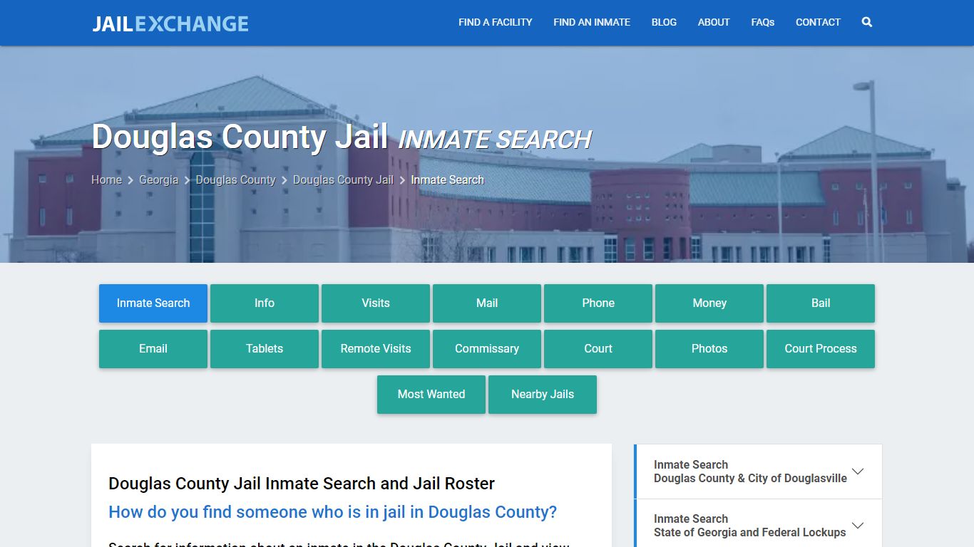 Inmate Search: Roster & Mugshots - Douglas County Jail, GA