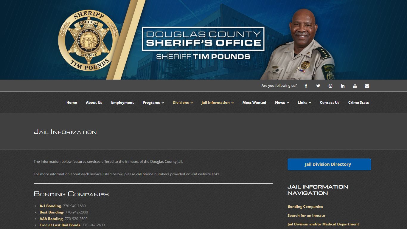 Jail Information – Douglas County Sheriff's Office (GA)